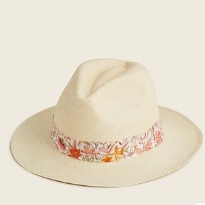 J. Crew Panama Hat With Liberty Print Band